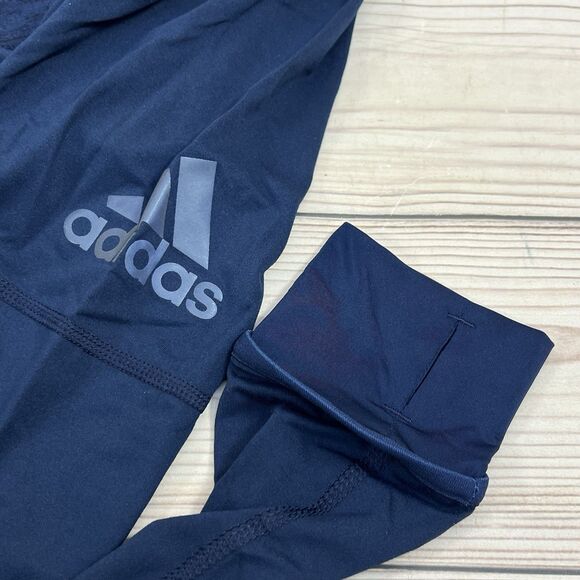 Adidas Climalite Chicago Fire MLS Womens Medium Blue Pullover 1/4 Zip Jacket - Picture 8 of 14